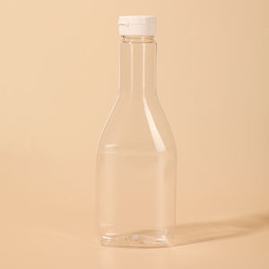 Botella de plástico transparente con tapa abatible para salsa, tarro de salsa, Salsa, Chili, vinagre, 330Ml - Product Image 6
