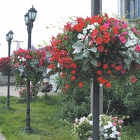Pots de jardin verticaux bleu ciel, faciles à assembler, jardinières en forme de boule, en plastique, empilables, piliers à fleurs auto-arrosants
