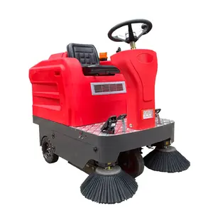 Melhor Preço Industrial Automatic Floor Sweeper Ride-On Park Road Cleaning Máquina varrendo