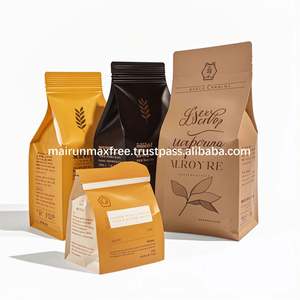 Sacs d'emballage personnalisés à fond plat avec fermeture à huit côtés, anti-humidité, en PET, avec valve et fermeture éclair, pour grains de café et aliments pour animaux de compagnie, disponibles en 125G, 250G, 500G, 1Kg - Product Image 3