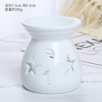 Brûleur à mazout en céramique Brûleurs d'arôme étoile lune Réchauffeur de cire assorti Porte-aromathérapie Réchauffeur de bougie Diffuseur parfumé