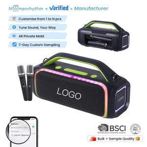 Altavoz Activo de Madera de Alta Potencia, Altavoz Portátil con Luces de DJ, Altavoz para <span class=keywords><strong>Youtube</strong></span> - Product Image 1