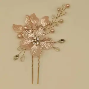 Hot Selling Fashion Flower Hair Pin Bridal Handmade Hair Pin Wedding Hair Jewelry