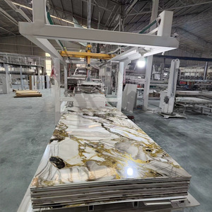 Panneau mural en <span class=keywords><strong>plaque</strong></span> de cristal de carbone <span class=keywords><strong>PVC</strong></span>, placage bois sans peinture, dalle de pierre flexible, <span class=keywords><strong>imitation</strong></span> <span class=keywords><strong>marbre</strong></span> plastique UV, brillant - Product Image 2