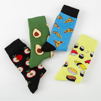 Nouveaux produits en gros coton dessin animé à la mode femmes chaussettes unisexe à la mode équipage chaussette