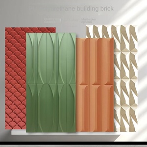 PU Vague Conseil Géométrique Décoratif Conseil Fond Mur Léger Bois Grain Ligne Pierre 3D Poisson Échelle Conseil Mosaïque Ménage - Product Image 1