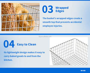 Panier à bagels et à pâtisseries en acier inoxydable 201/304, de qualité commerciale, à plateau supérieur, marque T2g, modèle 1 - Product Image 4