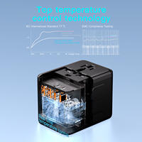 Rallonge adaptateur de voyage universel 3 type-c + 2 adaptateur de voyage USB 2500W PQ adaptateur de voyage multi-prise
