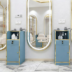 ตู้เก็บของอเนกประสงค์สำหรับร้านทำผม รถเข็นร้านเสริมสวย ชั้นวางของห้องนั่งเล่น สำหรับตัดผม ยืดผม ทำสีผม ร้านตัดผม - Product Image 1