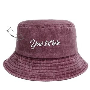 Casquette Bob en Jean Brodé Personnalisé Style Vintage, Coton Lavé, Casquette Classique pour Hommes et Femmes, Usage Quotidien Décontracté, Pêche, Ski, Plein Air - Product Image 3