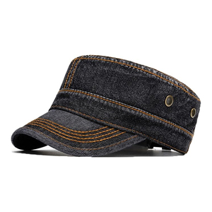 Yüksek Kaliteli Yıkanmış Pamuklu Vintage Orta Boy Kadet Şapkası Erkekler İçin Açık Hava Taktiksel Ayarlanabilir Düz Tepeli Özel Logo Tasarımlı - Product Image 6