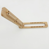 Support pliable pour ordinateur portable en bois de chêne peint, écologique, avec refroidissement vertical et rehausseur de bureau – Noël et Thanksgiving