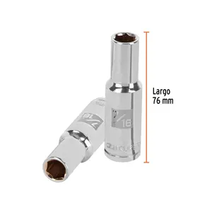 Truper 6 Unidades De Dado Largo De 7/16 '6 Puntas Cuadro 1/2' En Caja Socket De Calidad Superior - Product Image 3