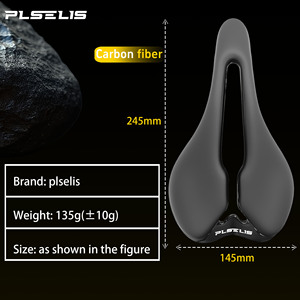Plselis – <span class=keywords><strong>selle</strong></span> de vélo de route en fibre de carbone, coussin de siège universel pour vélo, 130g, creux, respirant, léger et confortable - Product Image 6