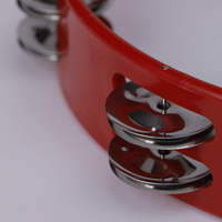Tambourin en plastique fait main, directement de l'usine, avec anneau en fer sans tête, vente en gros, type sac, accessoire d'instrument de musique pas cher