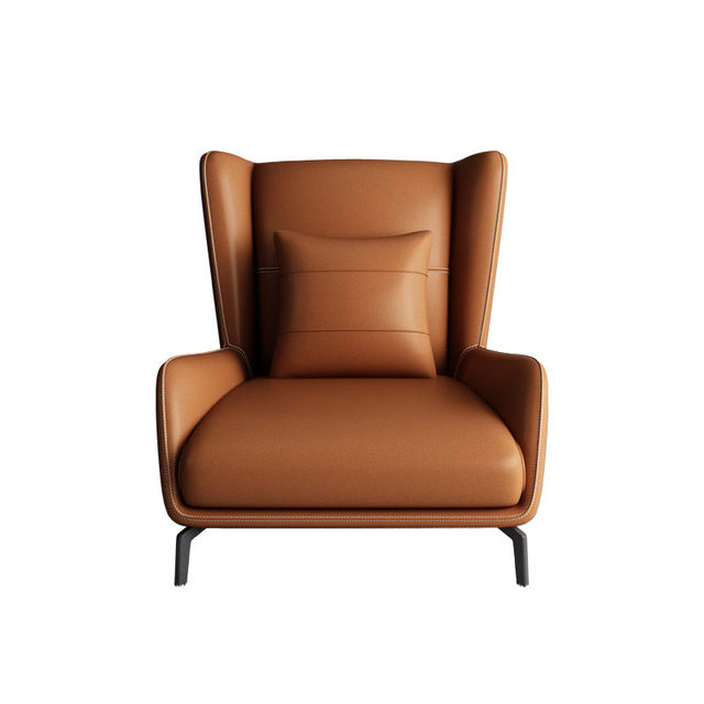 Modern Minimalist Living Room Microfiber Leather Single Arm Lounge Sofa Chair