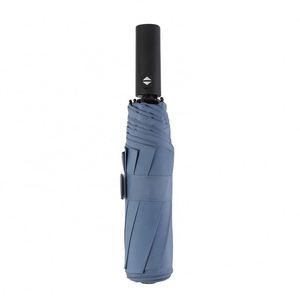 Parapluie pliant automatique de luxe à trois sections, sans taches de mémoire, facile à ranger, 8 baleines, couleur unie, cadeaux d'affaires pour hommes - Product Image 2