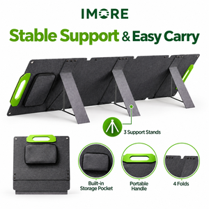 <b>200W</b> Portable Foldable <b>Solar</b> <b>Panel</b> Monocrystalline ETFE IP67 MC4 Module for Camping RV Travel and Portable Power Station Use - Product Image 3