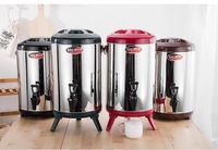 Seau à thé au lait isotherme commercial portable en acier inoxydable de 6L à 18L avec robinet distributeur pour restaurants - Vente en gros
