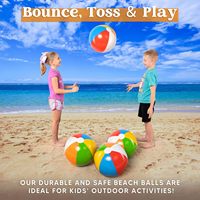 Ballons de plage gonflables en PVC personnalisés avec logo arc-en-ciel, jouets aquatiques d'été pour enfants et adultes, décorations de fête Luau, cadeaux, vêtements de plage