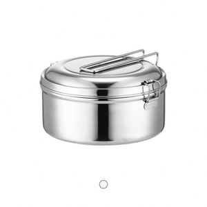 2025 304 Stainless Steel Bento <b>Round</b> Student Portable Picnic Single Layer Lunch <b>Box</b> for Promotion - Product Image 1