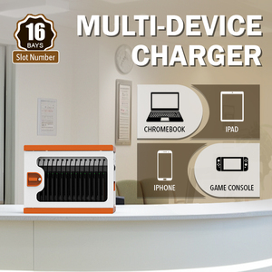 Armoire de charge pour tablettes certifiée CE, capacité 16 appareils, en acier robuste de 1,2 mm, casier de charge pour <span class=keywords><strong>Chromebook</strong></span> avec port USB-C PD 3.0 - Product Image 3