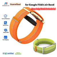 Bracelet en nylon avec boîtier métallique pour montre connectée Google Fitbit Air, bracelet de sport souple, respirant et réglable pour hommes et femmes