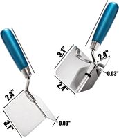 Ensemble de 2 outils pour coins de cloisons sèches, couteau pour coins intérieurs et extérieurs, truelle d'angle en acier inoxydable, outil de finition du béton