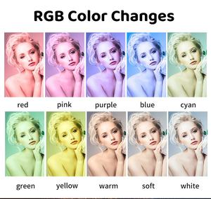 Anneau lumineux LED RGB universel <span class=keywords><strong>de</strong></span> 22 pouces avec 3 supports <span class=keywords><strong>de</strong></span> téléphone, télécommande, lampe annulaire pour YouTube, <span class=keywords><strong>diffusion</strong></span> en direct et <span class=keywords><strong>diffusion</strong></span> - Product Image 3