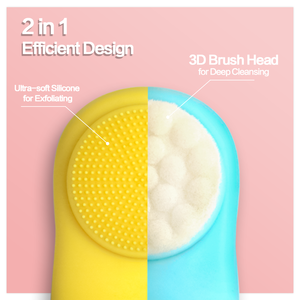 <span class=keywords><strong>Brosse</strong></span> <span class=keywords><strong>nettoyante</strong></span> colorée à double tête <span class=keywords><strong>Luna</strong></span> mini 2 en silicone pour le visage - Product Image 2