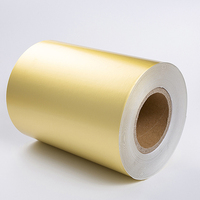 Brillant acrylique imperméable/Rouleaux de feuille de matériaux d'étiquettes de film PET auto-adhésif or mat