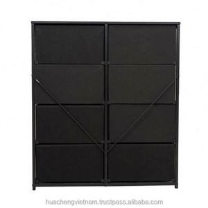 Commode de salon moderne en acier inoxydable avec structure autoportante en MDF et pin - Product Image 5