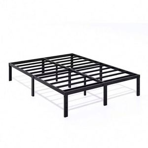 Modern Black Metal Platform Bed Frame Minimalist Design Stable Bedroom Furniture - Product Image 1