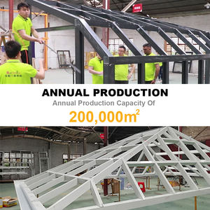 Pabellón Metálico de Lujo Moderno con Terraza de Vidrio Templado, Invernadero Blanco para Jardín, Cubierta para Patio Exterior, Solárium - Product Image 4