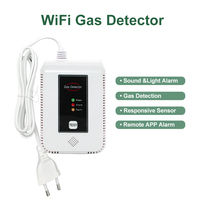 Détecteur de gaz WIFI TUYA, tension de fonctionnement : alimentation CA 85-265V AVEC BATTERIE DE SECOURS, conforme à la norme EN50194