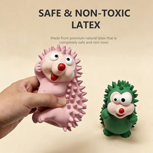 Giocattolo da Masticare per Cani a Forma di Riccio Squeaky Nunbell, in Lattice Naturale Ecologico per Masticazione Sicura e Salute Dentale - Product Image 4