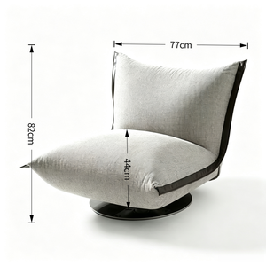 Fauteuil inclinable pivotant en lin contemporain <span class=keywords><strong>Letao</strong></span> Tao, fauteuil rembourré doux, dossier robuste, fauteuil de salon luxueux et confortable - Product Image 6