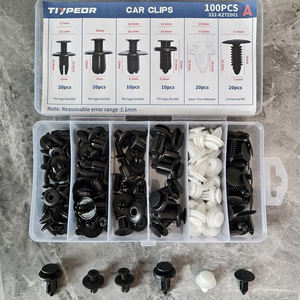 100 adet araba tampon tutucu klipler naylon bağlantı elemanları perçin kiti kapı pervazı Panel klipler tampon itme perçin klipler - Product Image 4