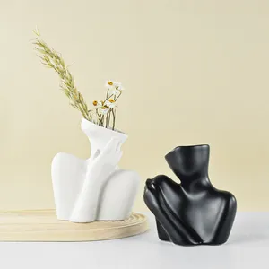 Ins Hot Selling Creative Matte Ceramic Vases For Flower, Nordic Human Body Vases For Home decor ,Wedding