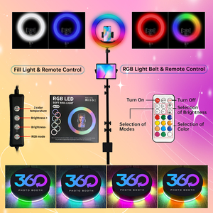 Spedizione Rapida da Magazzino USA Piattaforma Rotante per Fotobox 360° con Videocamera 100cm per 3-4 Persone Macchina Photobooth - Product Image 6