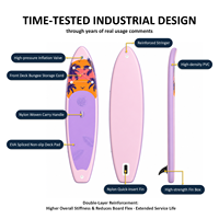 Planche de paddle gonflable Widen PVC Drop Stitch SUP avec aileron unique, grande flottabilité, pour sports nautiques en extérieur