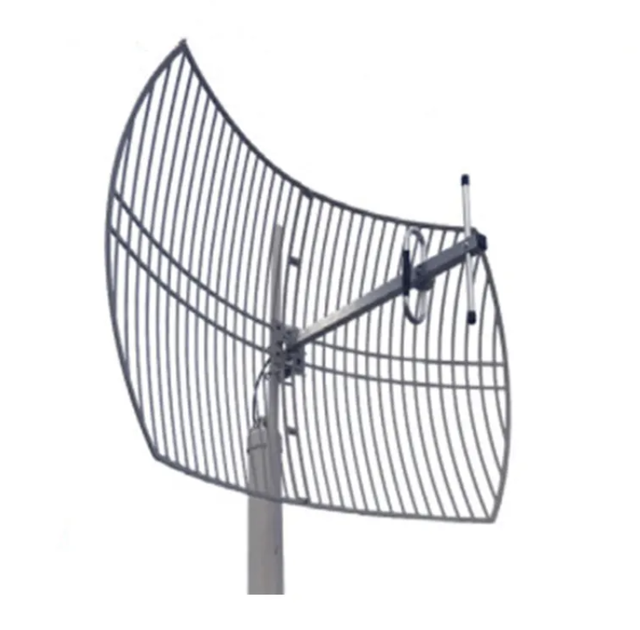 High Power 100W Parabolic Grid Antenna High Gain 27DBi 3400-3600MHz Customized Communication Antennas for Satellite System