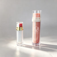 Bouteille en plastique à double pompe de haute qualité et bouteille en plastique à double pompe de 25 ml et 100 ml avec pompe cylindrique double