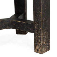 Table basse de salon classique de luxe, rustique et vintage, en bois massif vieilli, fabriquée à partir de dalles de bois recyclé, durable et de style antique.