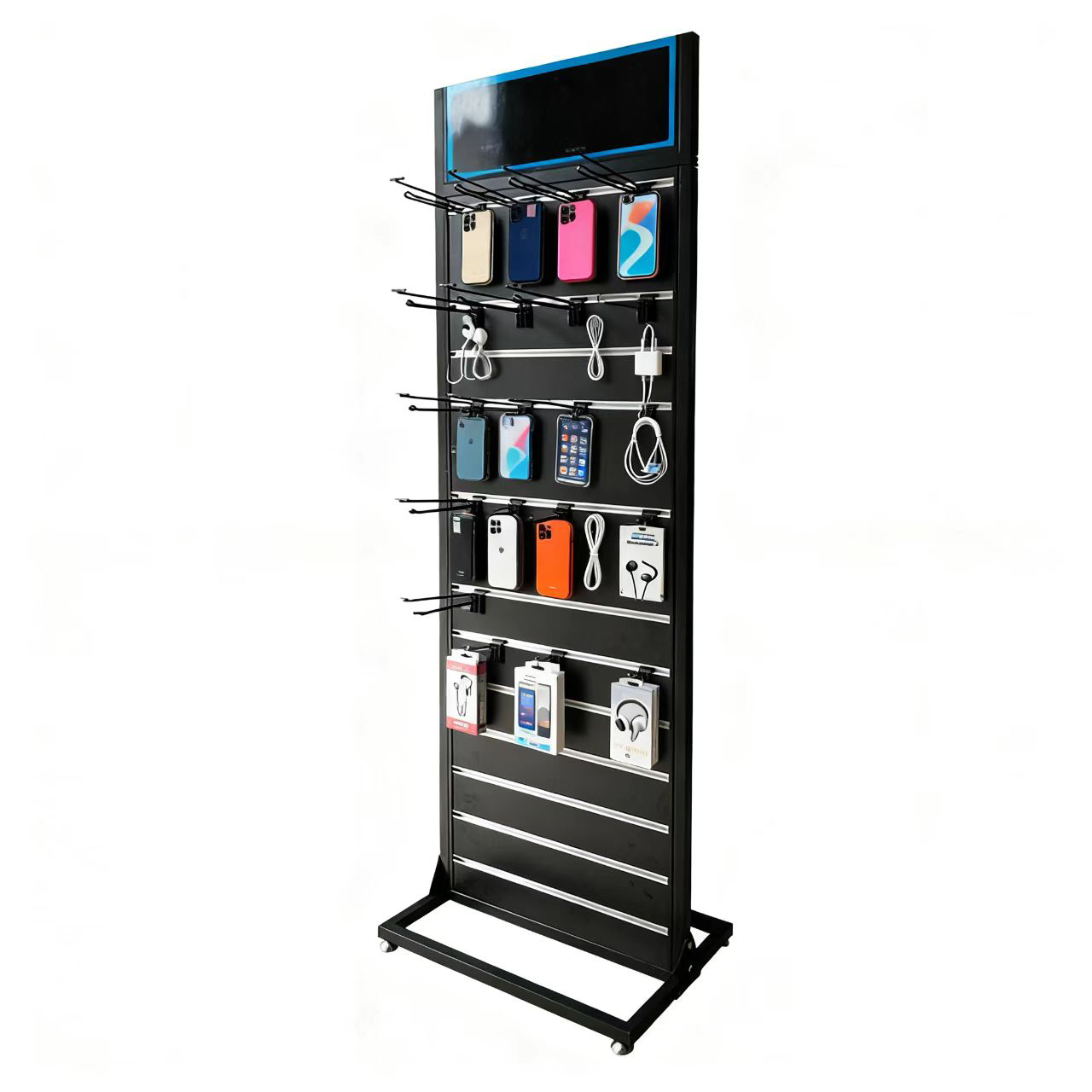 Espositore a parete con listelli 4