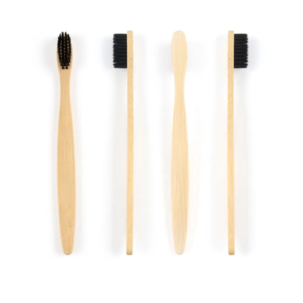 Фирменная мягкая щетина, Органическая Экологически чистая бамбуковая зубная щетка с индивидуальной упаковкой и логотипом для взрослых