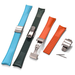 JUELONG Original CTS extremo curvo FKM correa de reloj de goma a prueba de sudor correa de reloj de buceo para relojes de lujo 20mm 22mm - Product Image 3