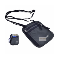 Pochette de cou de voyage porte-carte passeport portefeuille étiquette sac de voyage porte-passeport sac RFID