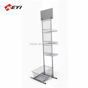 Superventa, promoción <span class=keywords><strong>usada</strong></span>, cesta de alambre de metal móvil, estante de exhibición, <span class=keywords><strong>estantería</strong></span> de supermercado a la <span class=keywords><strong>venta</strong></span> - Product Image 4