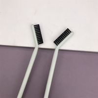 Máscara de Cejas con Gel de Doble Extremo YRX, Cepillo Delgado para Cejas, Cepillo y Peine para Cejas Blancos, Cepillo Angulado para Laminación de Cejas